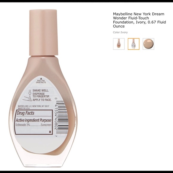 🤎NEW Maybelline Dream Wonder Fluid-Touch Foundation🤎 - Picture 4 of 7